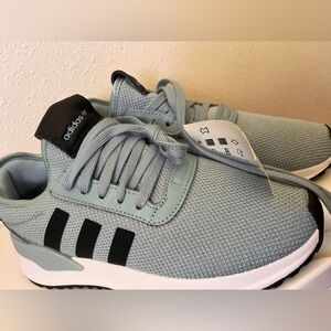 Blue adidas shoes